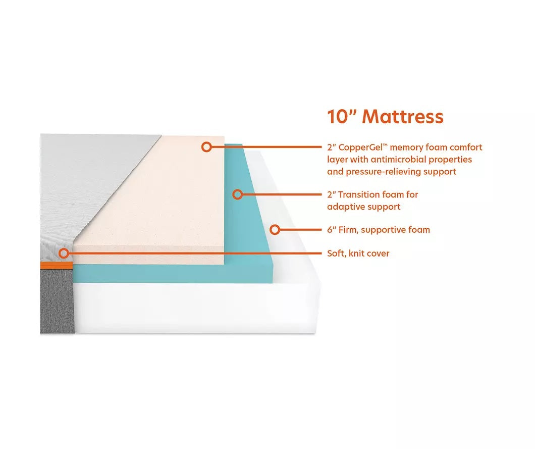 10" Queen Memory Foam Mattress